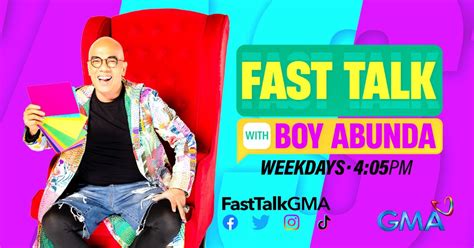 'Fast Talk With Boy Abunda' to air at 4 p.m. beginning May 27.